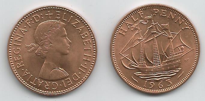 Great Britain KM896(U) 1/2 Penny * Elizabeth II