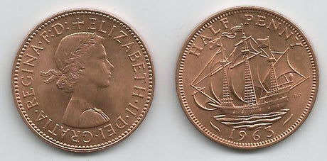 Great Britain KM896(U) 1/2 Penny * Elizabeth II