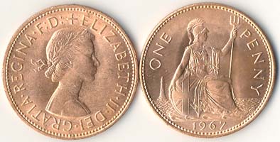 Great Britain KM897(U) 1 Penny Elizabeth II