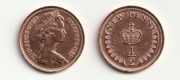 Great Britain KM914(CL-) 1/2 N.Penny