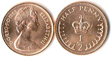 Great Britain KM926(U) 1/2 Penny