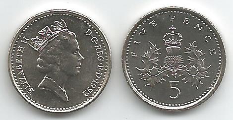 Great Britain KM937b(U) 5 Pence