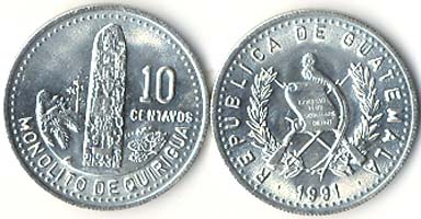 Guatemala KM277(U) 10 Centavos