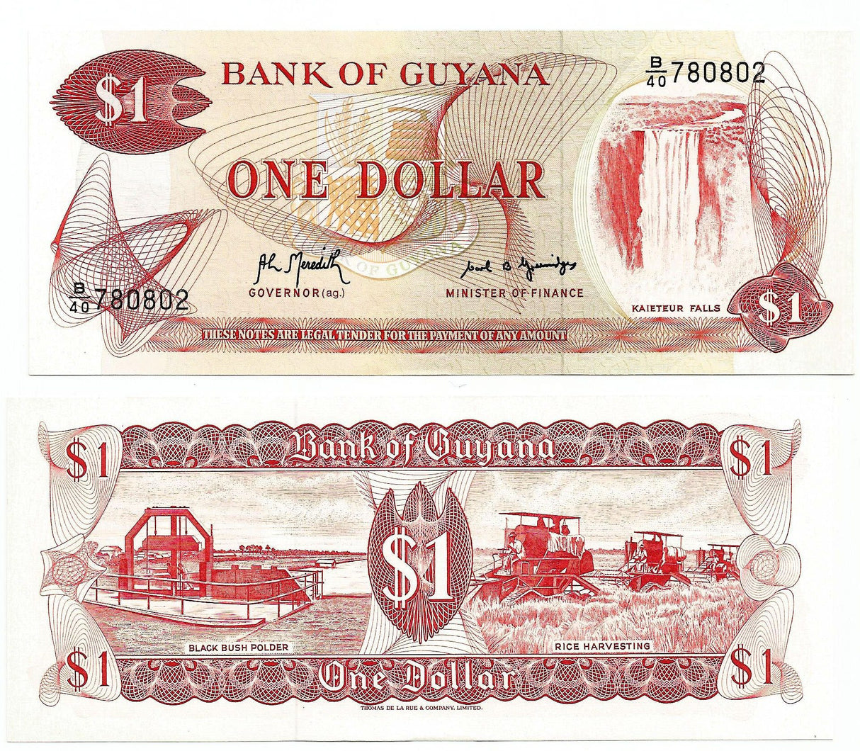 Guyana P21(U) 1 Dollar