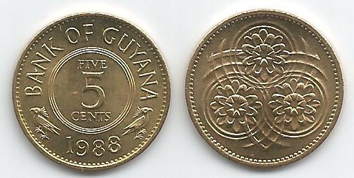 Guyana KM32(U) 5 Cents