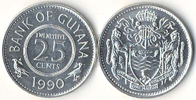 Guyana KM34(U) 25 Cents