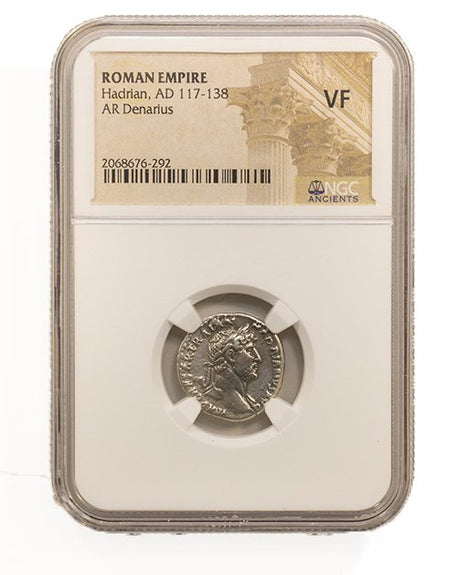 HADRIAN(AR)NGC(VF) Roman Silver Denarius of Hadrian (AD 117-138) NGC(VF)