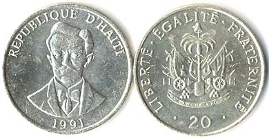 Haiti KM152(U) 20 Centimes