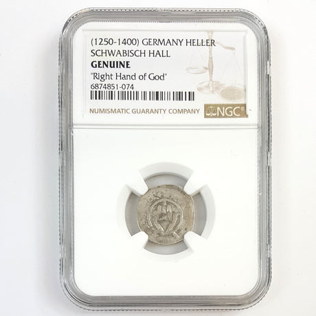 HANDHELLER(AR)NGC(NG)(VF-XF) 1300 Austria Heller "Right Hand of God"(NG)(VF-XF)