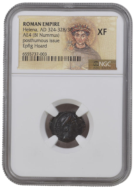 HELENA(EPFIG)NGC(XF) Roman AE of Helena (AD 324-337) Epfig Hoard NGC(XF)