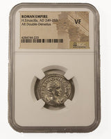 HETRUSCILLA(ANT)NGC(VF) Herennia Etruscilla (249-251 CE), Roman Silver Denarius NGC(VF)