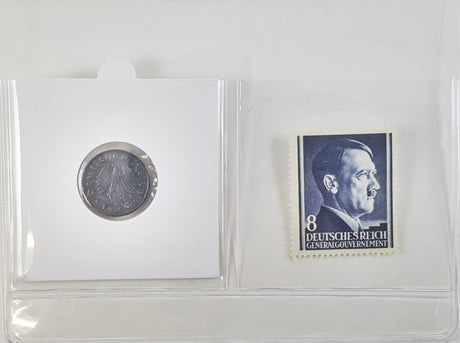 Hitler:  One Coin and One Stamp (Mid-Sized Album)