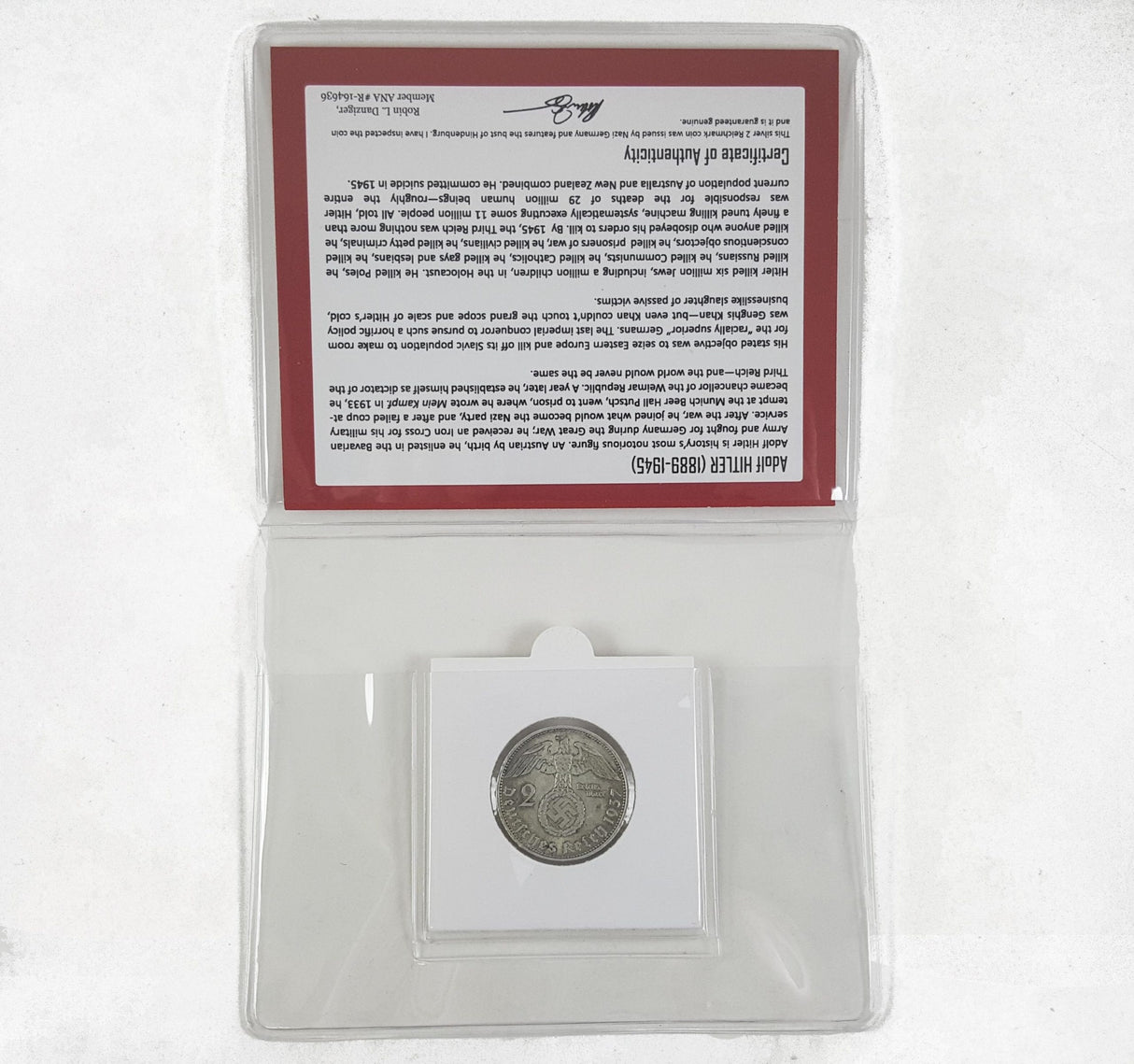 Hitler: One Silver Coin (Mid-Sized Album)