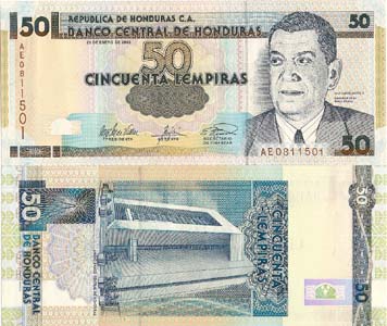 Honduras P88(U) 50 Lempiras