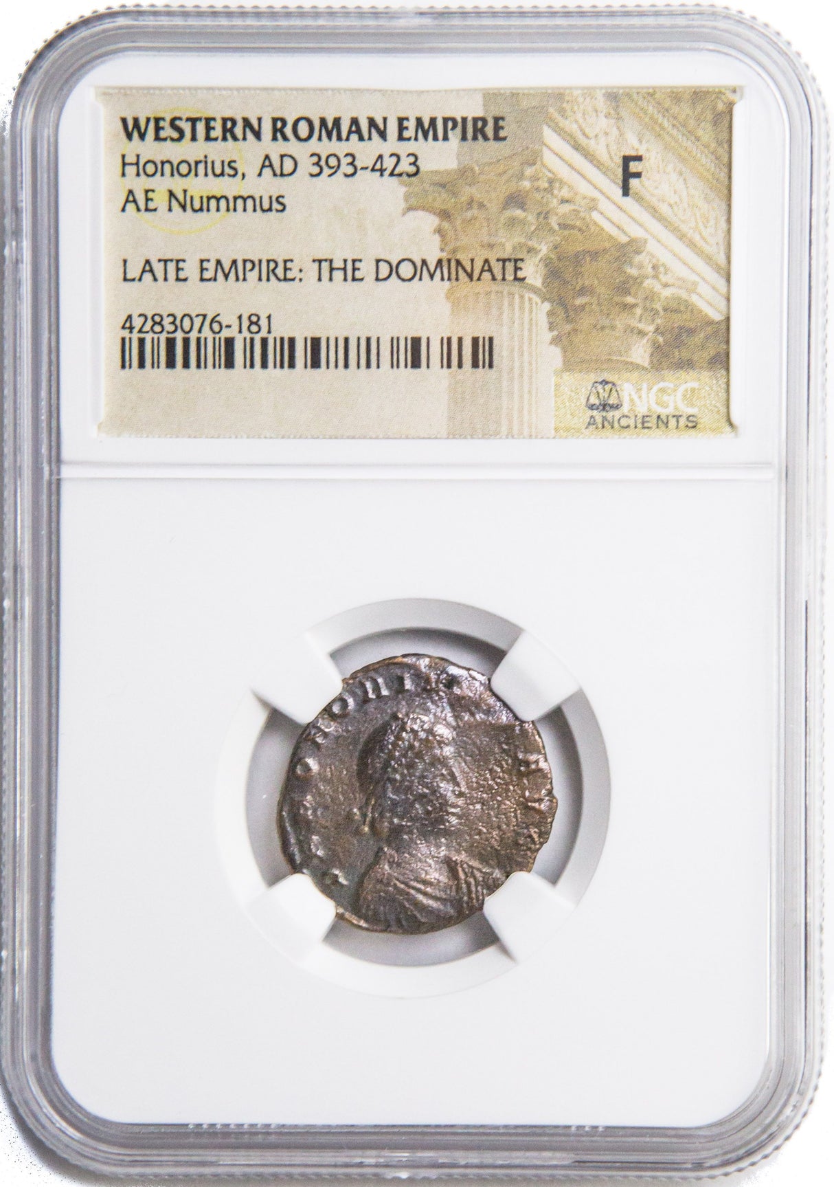 HONORIUS(AE2)NGC(F) Roman AE of Honorius (AD393-423) NGC(F)