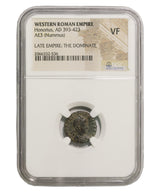 HONORIUS(AE3)NGC(VF) Roman AE of Honorius (AD393-423) NGC(VF)