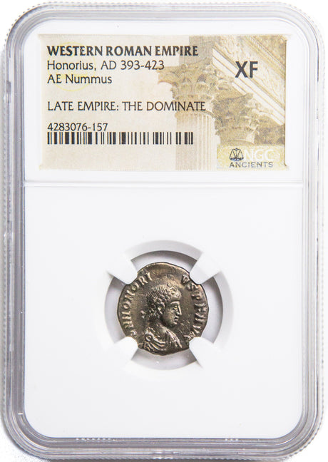 HONORIUS(AE3)NGC(XF) Roman AE of Honorius (AD393-423) NGC(XF)