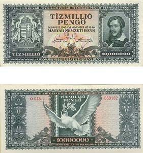 Hungary P123(AU) 10,000,000 Pengo