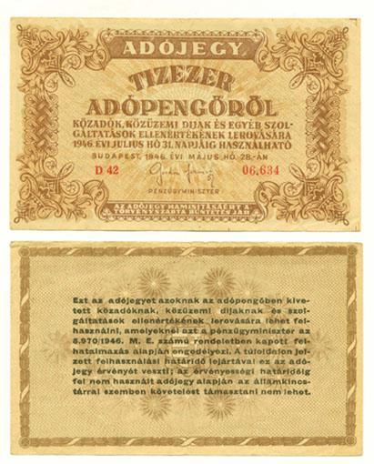 Hungary P143(VF-XF) 10,000 Adopengo