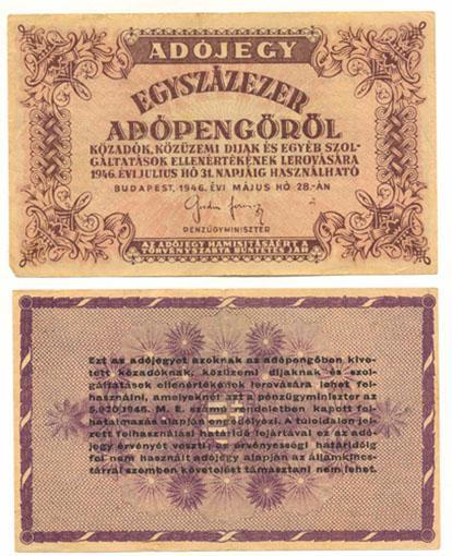 Hungary P144(VF-XF) 100,000 Adopengo