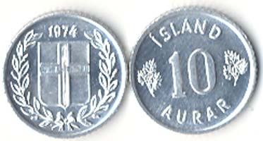 Iceland KM10a(U) 10 Aurar