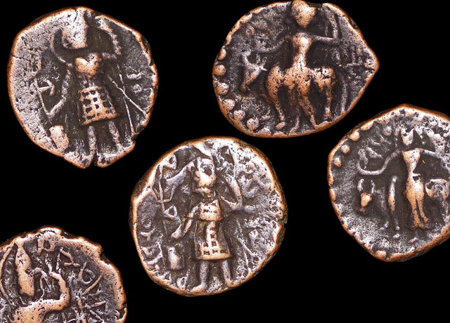 IN-KUSHAN-SMLATE Ancient India, Kushan Empire, Vasudeva I (192-225 CE), Tetradrachm(C)