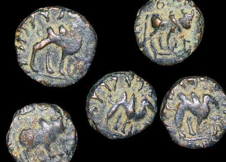 IN-KUSHAN-SOTER-MEGAS-BRZCAMEL Ancient India, Kushan Empire, Vima Takto "Soter Megas" (c.80-c.100 CE), Tetradrachm(C)