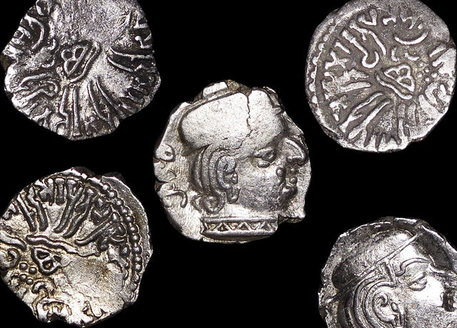 IN-WESTERNSATRAPS-BHART Ancient India, Western Satraps or Kshaharates, Bhartrdaman (c.278-295 CE), Drachm(C)