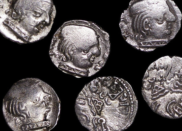 IN-WESTERNSATRAPS-VISVASENA Ancient India, Western Satraps or Kshaharates, Visvasena (293&#45;304 CE), Drachm(C)