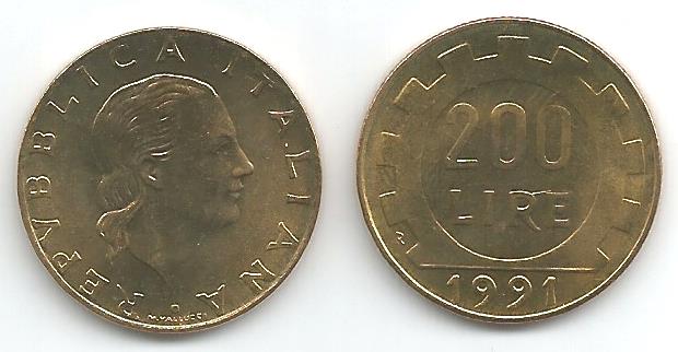 Italy KM105(U) 200 Lira