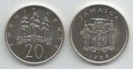 Jamaica KM48(U) 20 Cents