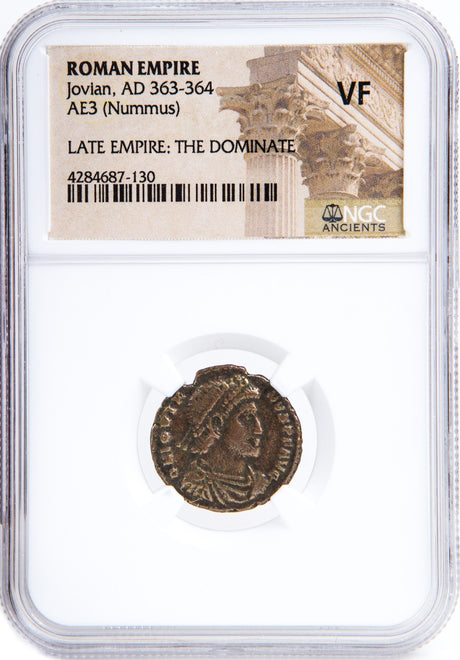 JOVIAN(AE3)NGC(VF) Roman AE of Jovian (363-364) NGC(VF)