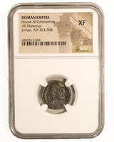 JOVIAN(AE3)NGC(XF) Roman AE of Jovian (363-364) NGC(XF)