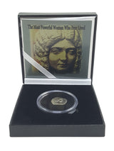 JULIADOMNA-BBOX The Most Powerful Woman Who Ever Lived: Box of Silver Roman Denarius of Julia Domna (black box)