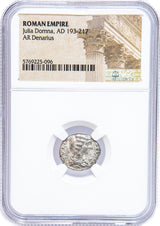 JULIADOMNA(AR)NGC(LG) Roman Silver Denarius of Julia Domna (AD193-217) NGC(LG)