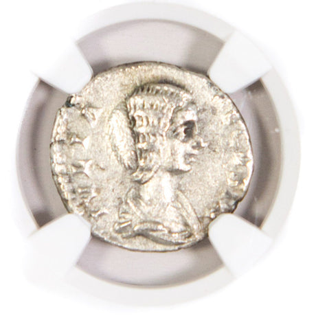 JULIADOMNA(AR)NGC(VF) Roman Silver Denarius of Julia Domna (AD193-217) NGC(VF)