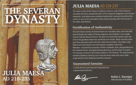 JULIAMAESA(AR)NGC(CH-F) Julia Maesa Silver Antoninianus NGC Certified Slab(CH-F)