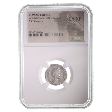 Roman Empire, Julia Mamaea (Died 235 Ce), Denarius NGC