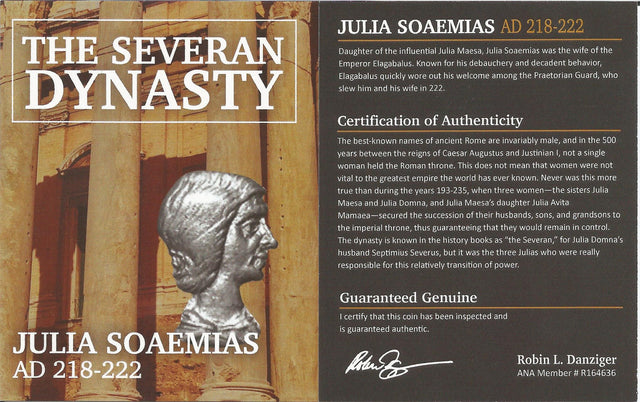 JULIASOAEMIAS(AR)NGC(CH-XF) Julia Soaemias Antoninianus NGC Certified Slab(CH-XF)