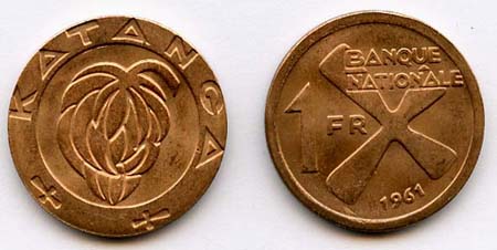 Katanga KM1(U) 1 Franc