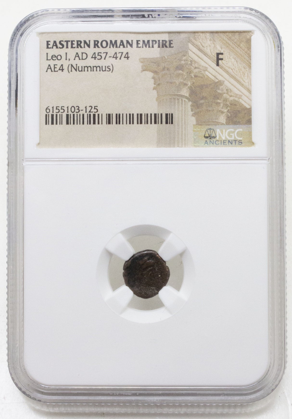 LEO(AE4)NGC(VF) Roman Bronze AE4 of Leo I NGC(VF)