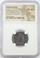 LICINIUS1ST(JOVI)NGC(CH-AU) Roman AE of Licinius 1st (AD 308-324) Jovi Conservatori NGC(CH-AU)