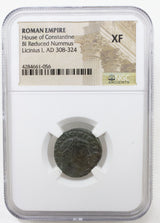 LICINIUS1ST(JOVI)NGC(XF) Roman AE of Licinius 1st (AD 308-324) Jovi Conservatori NGC(XF)