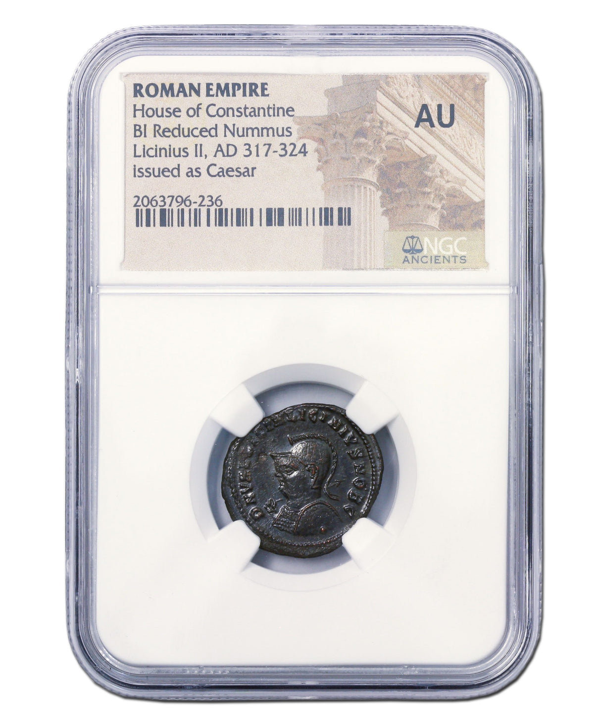 LICINIUS2ND(AE3)NGC(AU) Roman AE of Licinius II (AD 317-324) NGC(AU)