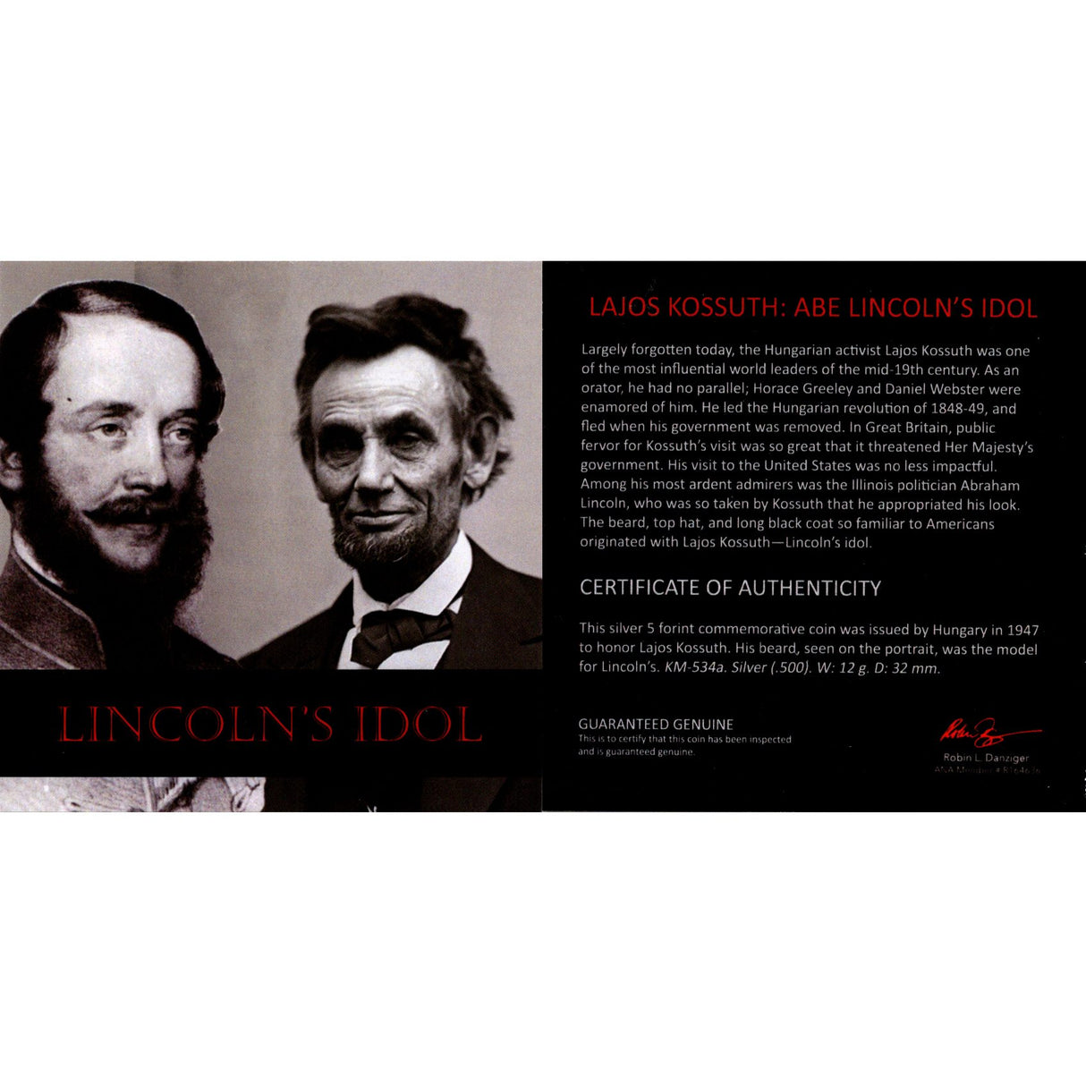 LINCOLNSIDOLMINI Lincoln's Idol: Lajos Kossuth (Mini Album)