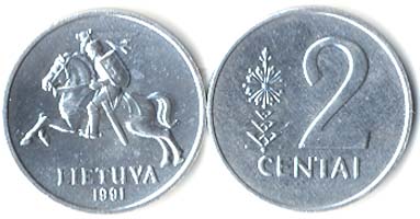 Lithuania KM86(U) 2 Centai (Horse)