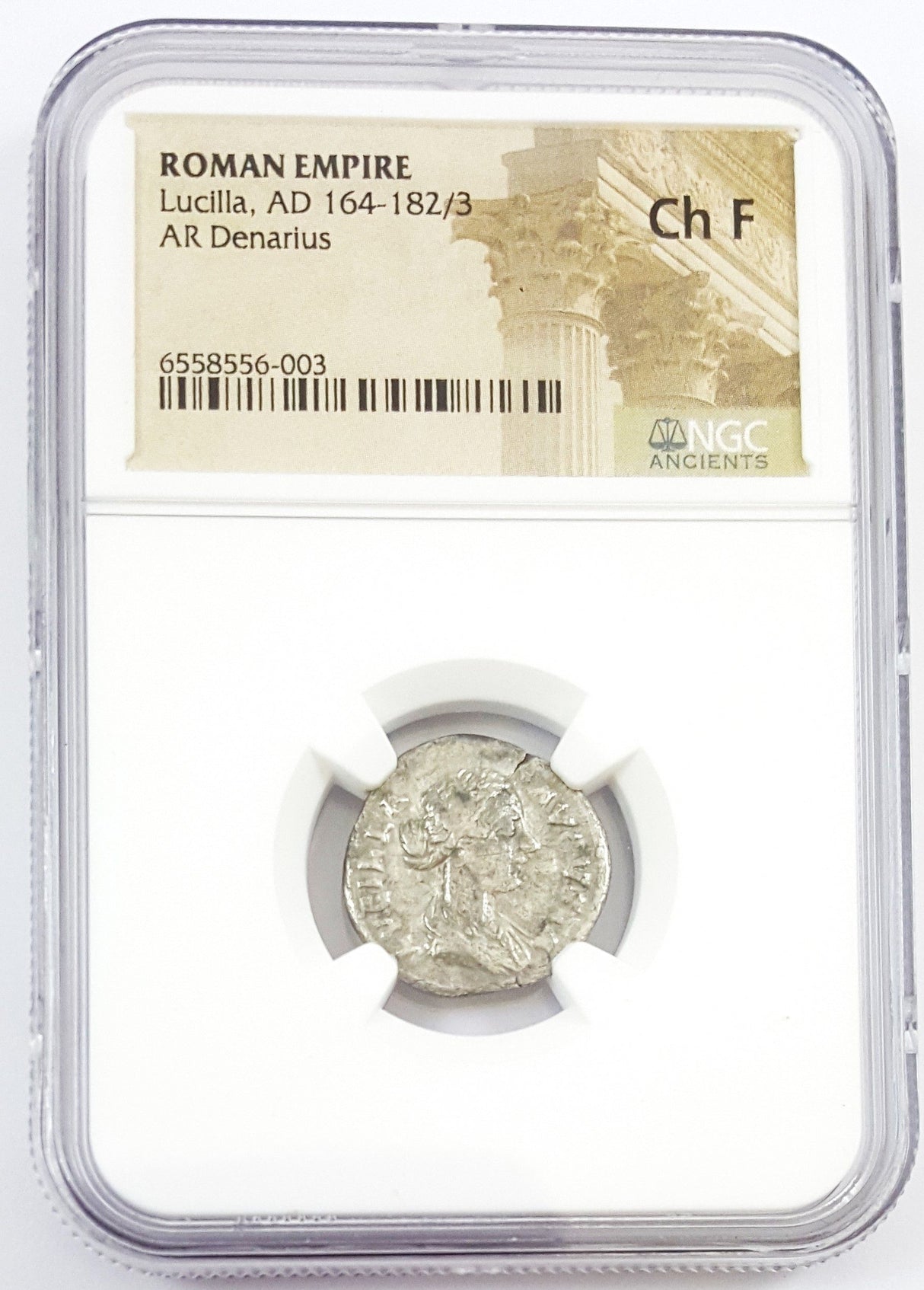 LUCILLA(AR)NGC(CH-F) Roman Silver Denari of Lucilla NGC(CH-F)