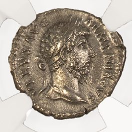 LUCIUSVERUS(AR)NGC(XF) Lucius Verus Silver Denarius NGC Certified Slab(XF)