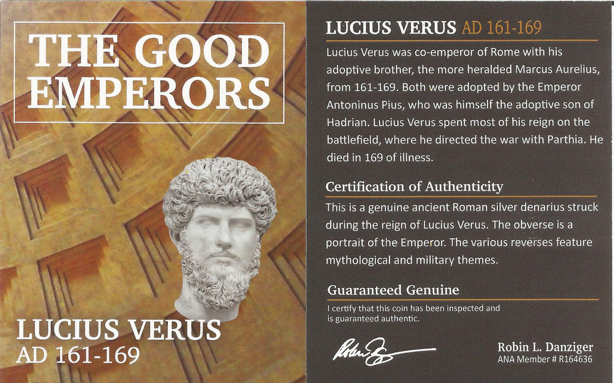 LUCIUSVERUS(AR)NGC(XF) Lucius Verus Silver Denarius NGC Certified Slab(XF)