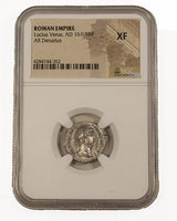 LUCIUSVERUS(AR)NGC(XF) Lucius Verus Silver Denarius NGC Certified Slab(XF)